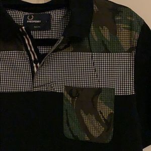 Fred Perry black patch polo